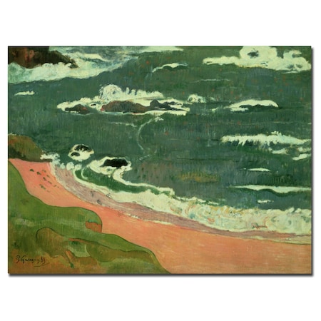 Paul Gaugin 'Beach At Le Pouldu, 1889' Canvas Art,18x24